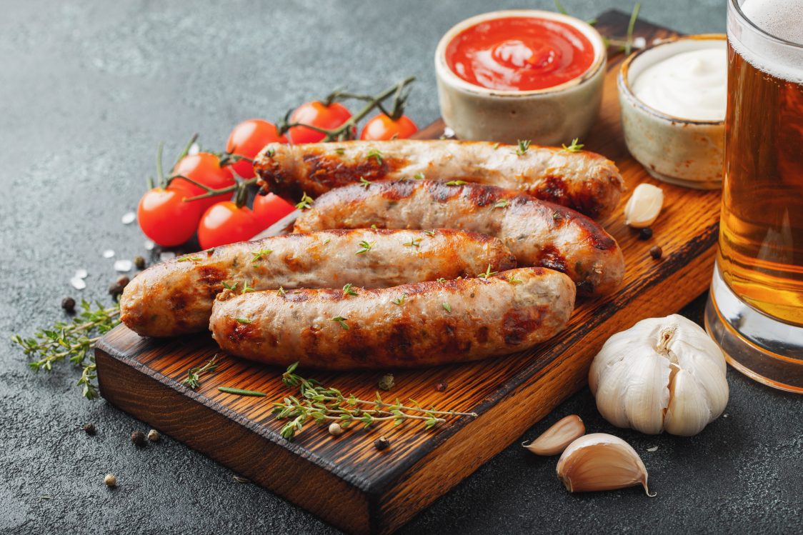 Beer-Simmered Sausage - Scott Pete