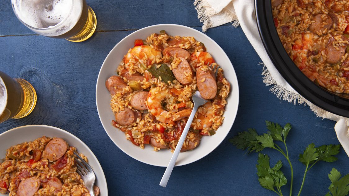 Spicy Slow Cooker Jambalaya - Scott Pete